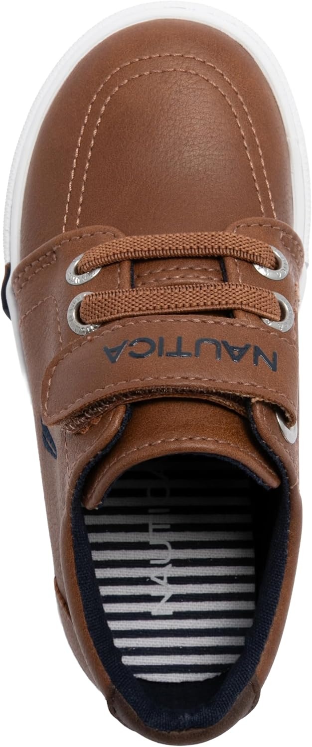image:imageNautica Kids Adjustable Strap Shoes Comfortable Casual Sneakers for Boys and Girls Toddlers amp Little KidsTan Nolen