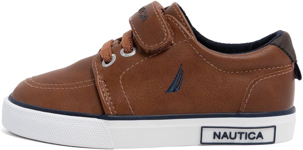 image:imageNautica Kids Adjustable Strap Shoes Comfortable Casual Sneakers for Boys and Girls Toddlers amp Little KidsTan X Berrian