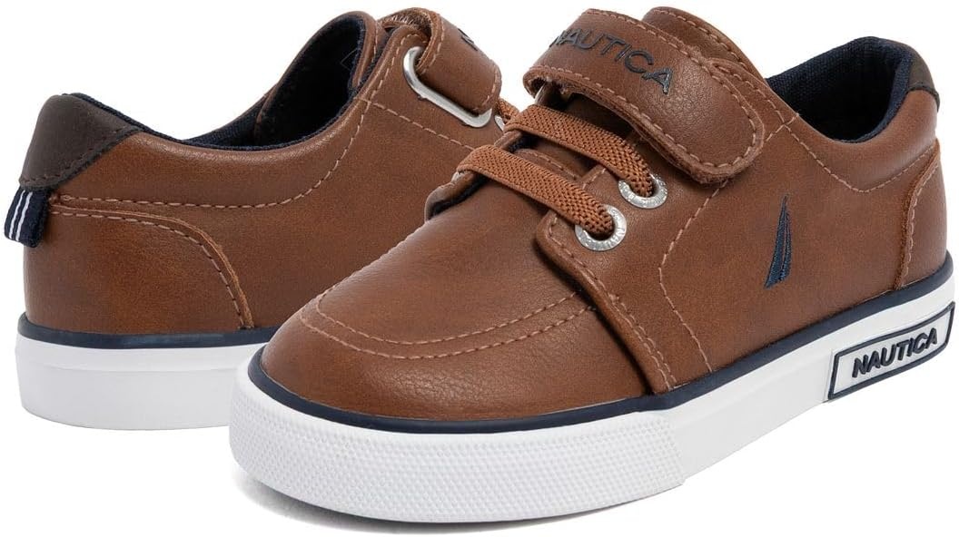 image:imageNautica Kids Adjustable Strap Shoes Comfortable Casual Sneakers for Boys and Girls Toddlers amp Little KidsTan X Berrian