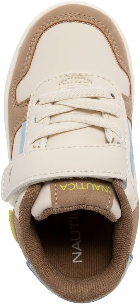 image:imageNautica Kids Adjustable Strap Shoes Comfortable Casual Sneakers for Boys and Girls Toddlers amp Little KidsTaupe Multi