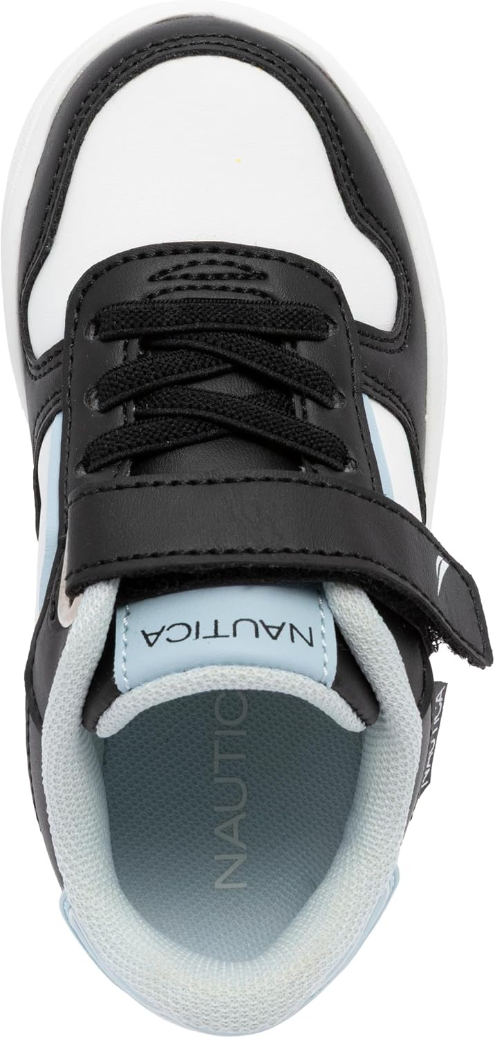 image:imageNautica Kids Adjustable Strap Shoes Comfortable Casual Sneakers for Boys and Girls Toddlers amp Little KidsWhite Black Blue
