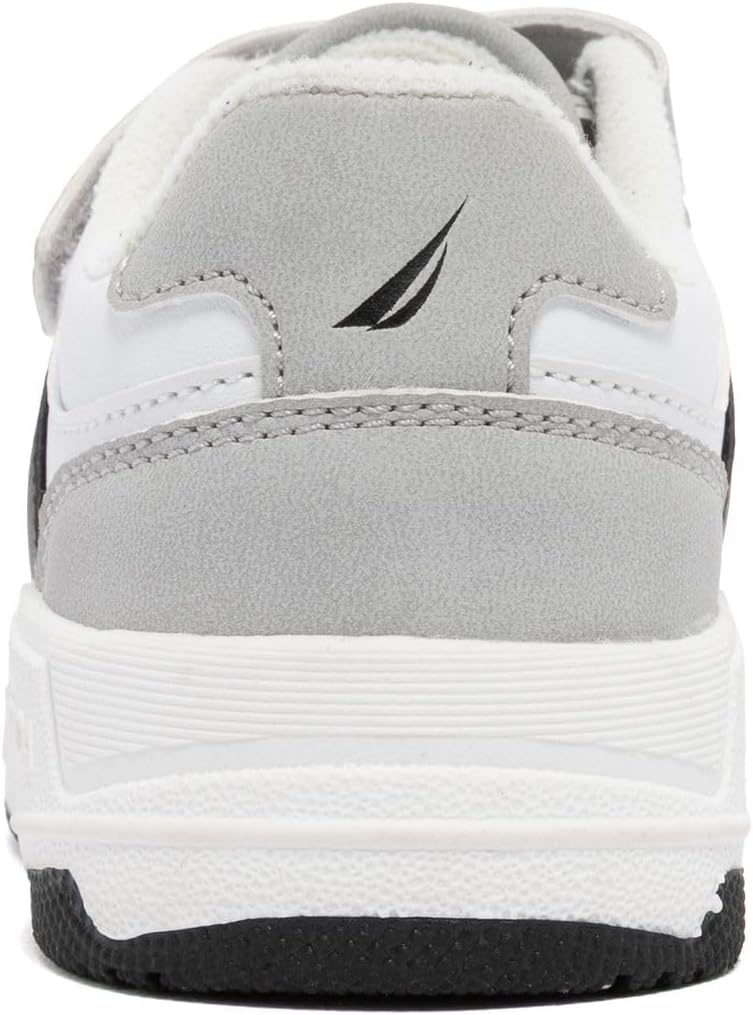 image:imageNautica Kids Adjustable Strap Shoes Comfortable Casual Sneakers for Boys and Girls Toddlers amp Little KidsWhite Black Grey