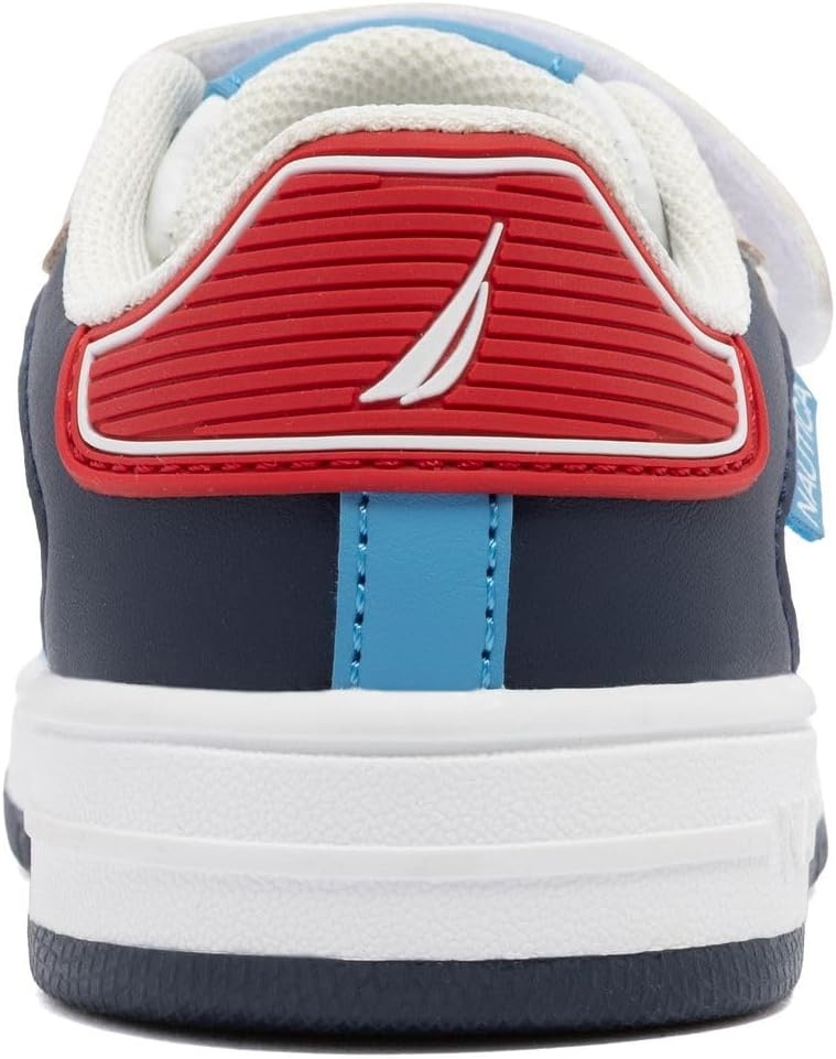 image:imageNautica Kids Adjustable Strap Shoes Comfortable Casual Sneakers for Boys and Girls Toddlers amp Little KidsWhite Blue Red