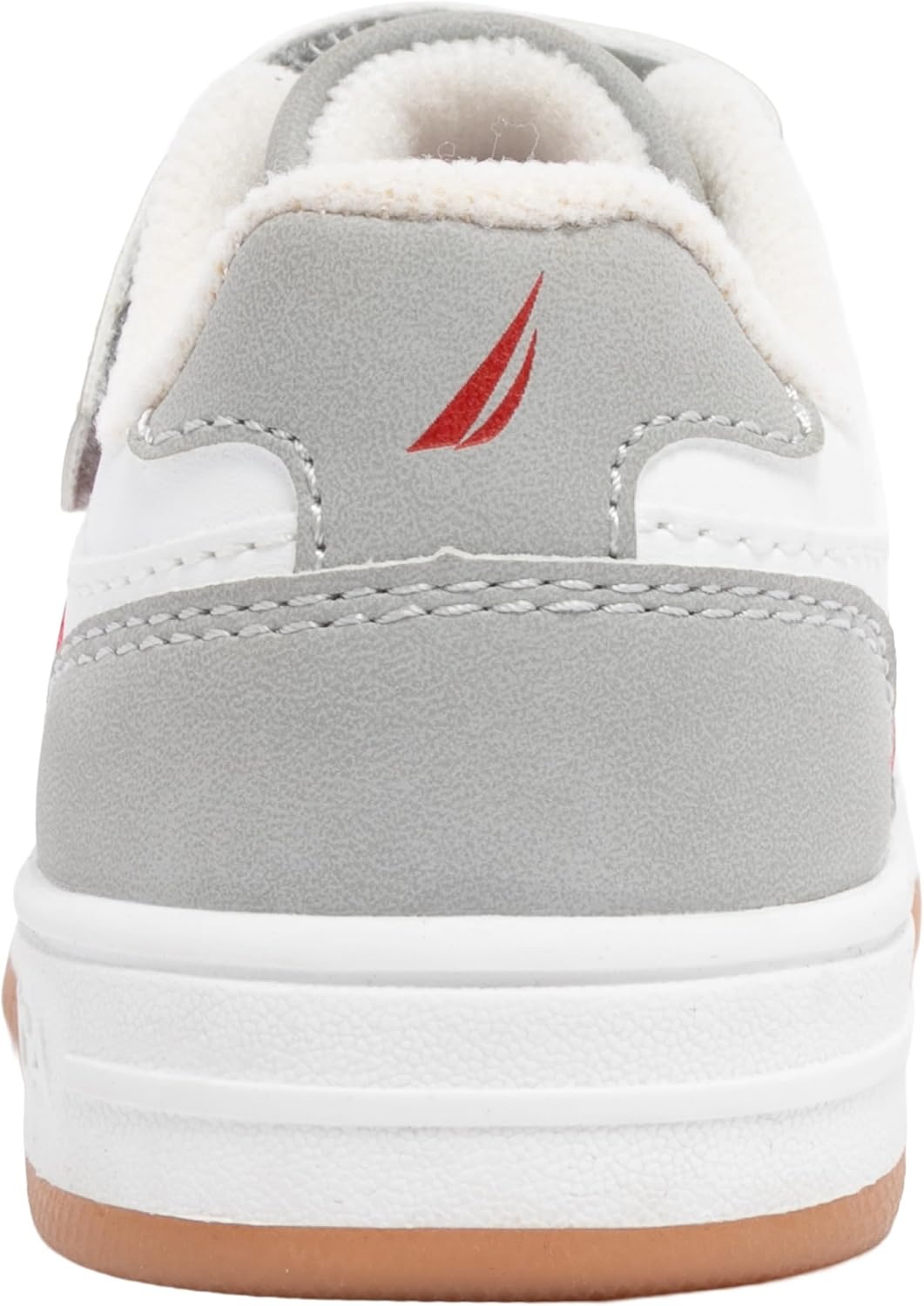 image:imageNautica Kids Adjustable Strap Shoes Comfortable Casual Sneakers for Boys and Girls Toddlers amp Little KidsWhite Grey Red