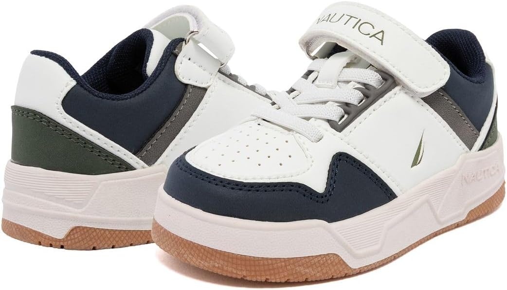 image:imageNautica Kids Adjustable Strap Shoes Comfortable Casual Sneakers for Boys and Girls Toddlers amp Little KidsWhiteWhitehadley