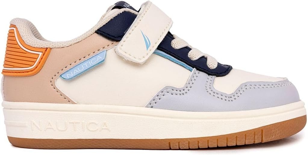 image:imageNautica Kids Adjustable Strap Shoes Comfortable Casual Sneakers for Boys and Girls Toddlers amp Little KidsWhitenavy Blue