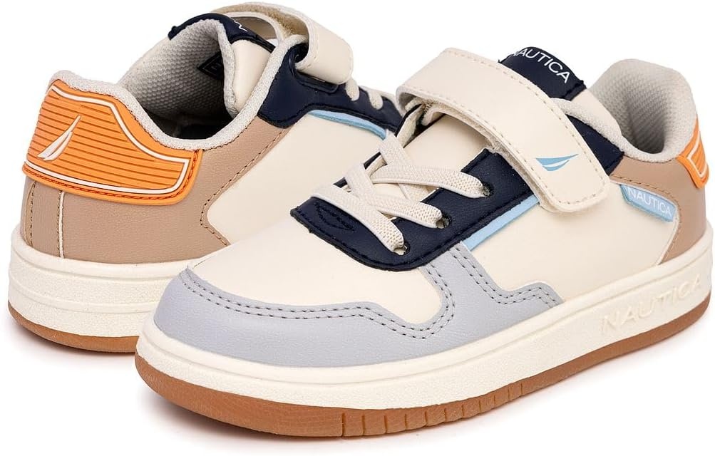 image:imageNautica Kids Adjustable Strap Shoes Comfortable Casual Sneakers for Boys and Girls Toddlers amp Little KidsWhitenavy Blue