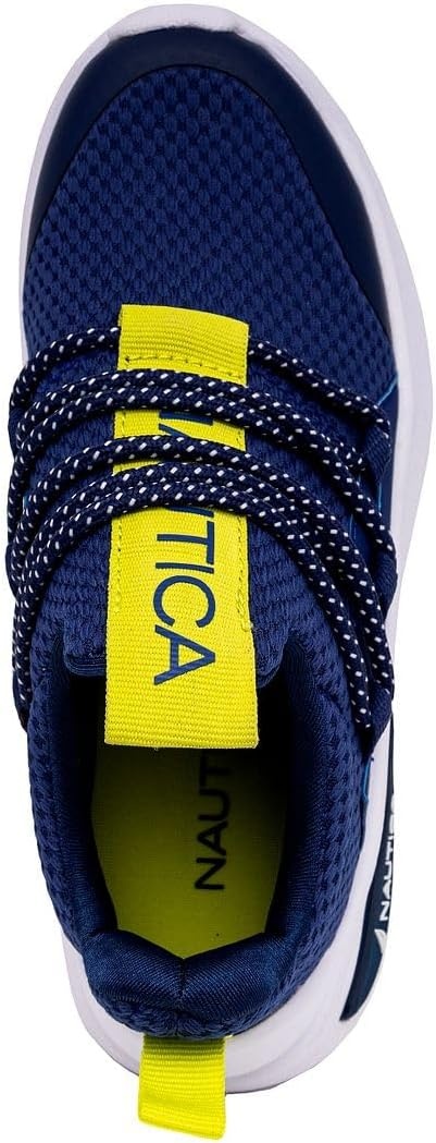 image:imageNautica Kids Athletic SlipOn Sneakers Comfortable Bungee Running Shoes for Boys and Girls Stylish and Supportive Footwear for Active Kids Big KidLittle KidToddlerCobalt Lime