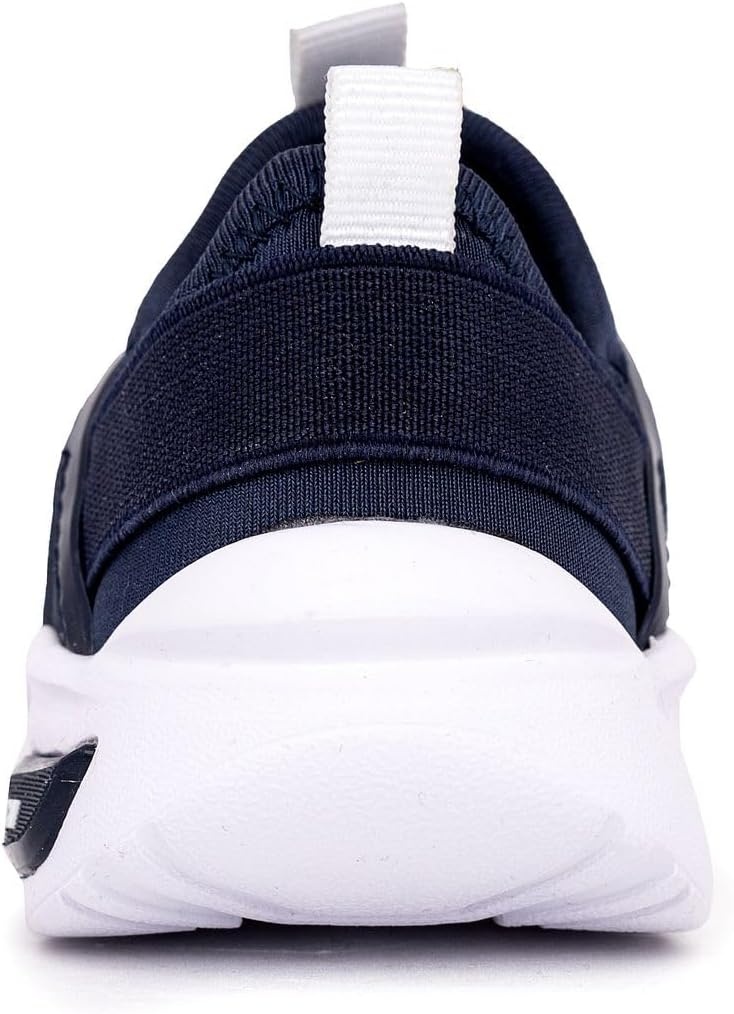 image:imageNautica Kids Athletic SlipOn Sneakers Comfortable Bungee Running Shoes for Boys and Girls Stylish and Supportive Footwear for Active Kids Big KidLittle KidToddlerNavy Whitesplash