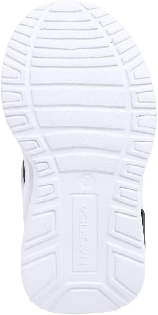 image:imageNautica Kids Athletic SlipOn Sneakers Comfortable Bungee Running Shoes for Boys and Girls Stylish and Supportive Footwear for Active Kids Big KidLittle KidToddlerBlack Whitemavven