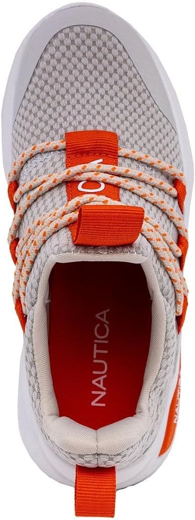 image:imageNautica Kids Athletic SlipOn Sneakers Comfortable Bungee Running Shoes for Boys and Girls Stylish and Supportive Footwear for Active Kids Big KidLittle KidToddlerBone Orange
