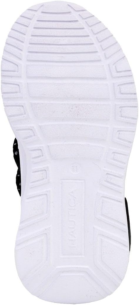image:imageNautica Kids Athletic SlipOn Sneakers Comfortable Bungee Running Shoes for Boys and Girls Stylish and Supportive Footwear for Active Kids Big KidLittle KidToddlerBlack Silverswimm