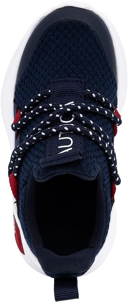 image:imageNautica Kids Athletic SlipOn Sneakers Comfortable Bungee Running Shoes for Boys and Girls Stylish and Supportive Footwear for Active Kids Big KidLittle KidToddlerNavy White Redswimm