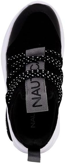 image:imageNautica Kids Athletic SlipOn Sneakers Comfortable Bungee Running Shoes for Boys and Girls Stylish and Supportive Footwear for Active Kids Big KidLittle KidToddlerBlack Silverswimm