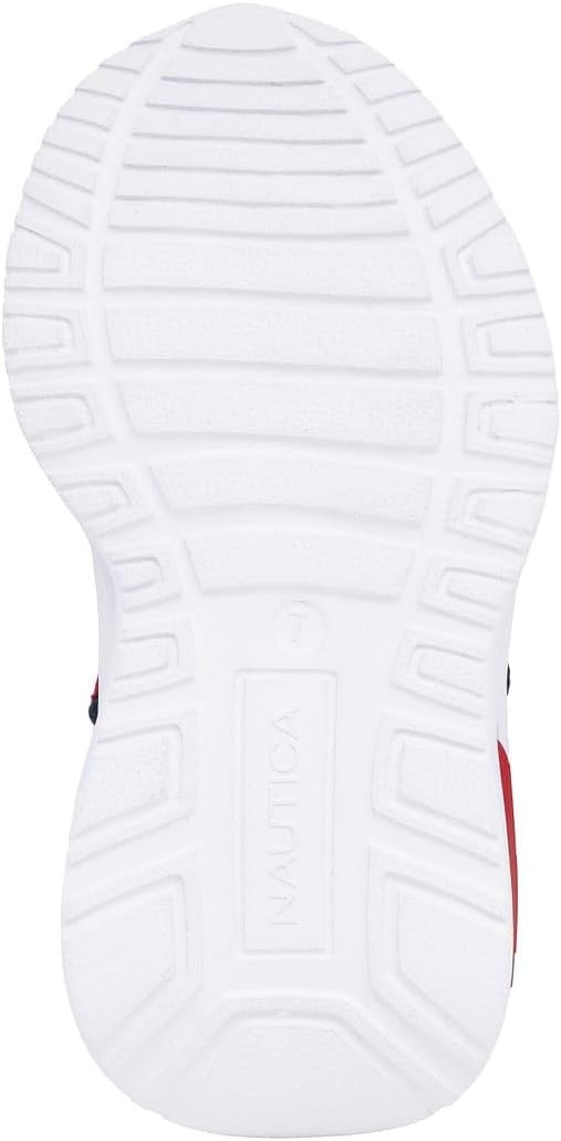 image:imageNautica Kids Athletic SlipOn Sneakers Comfortable Bungee Running Shoes for Boys and Girls Stylish and Supportive Footwear for Active Kids Big KidLittle KidToddlerNavy White Redswimm