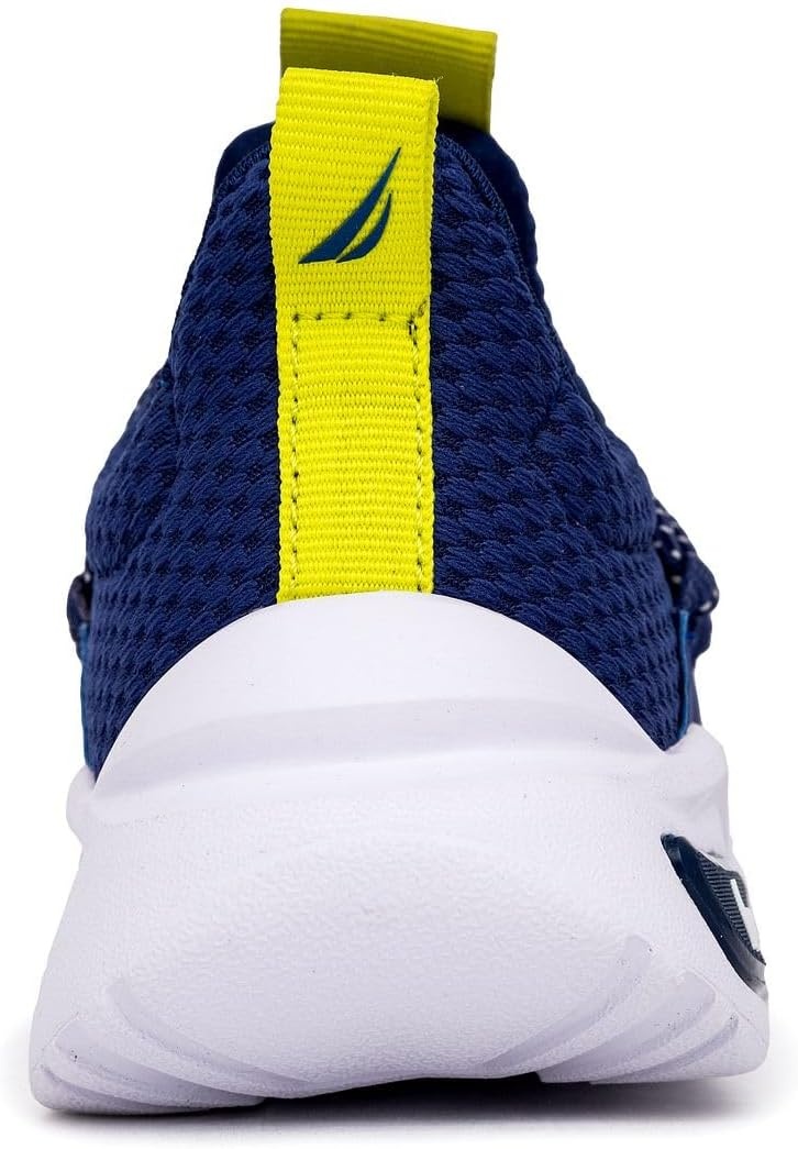 image:imageNautica Kids Athletic SlipOn Sneakers Comfortable Bungee Running Shoes for Boys and Girls Stylish and Supportive Footwear for Active Kids Big KidLittle KidToddlerCobalt Lime