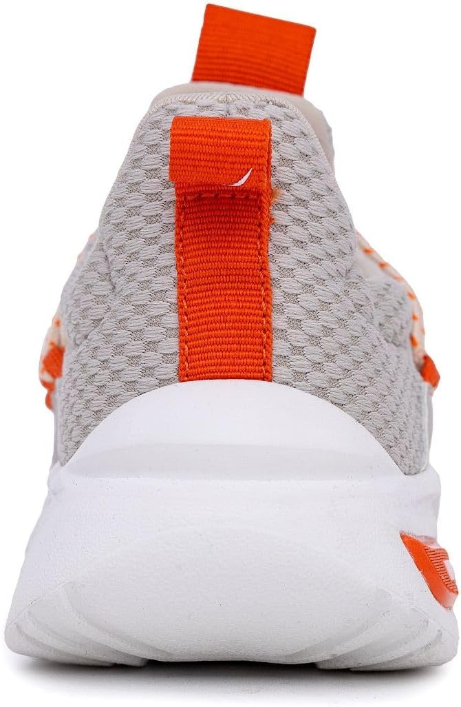 image:imageNautica Kids Athletic SlipOn Sneakers Comfortable Bungee Running Shoes for Boys and Girls Stylish and Supportive Footwear for Active Kids Big KidLittle KidToddlerBone Orange