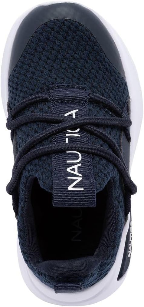 image:imageNautica Kids Athletic SlipOn Sneakers Comfortable Bungee Running Shoes for Boys and Girls Stylish and Supportive Footwear for Active Kids Big KidLittle KidToddlerNavyswimm