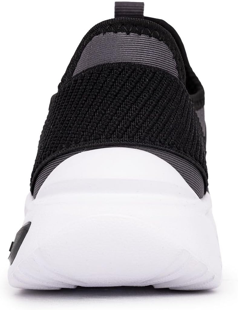 image:imageNautica Kids Athletic SlipOn Sneakers Comfortable Bungee Running Shoes for Boys and Girls Stylish and Supportive Footwear for Active Kids Big KidLittle KidToddlerGrey Blackmolded