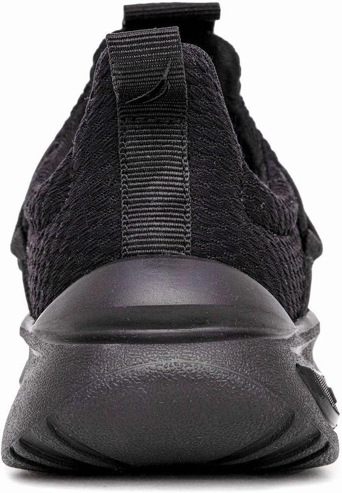image:imageNautica Kids Athletic SlipOn Sneakers Comfortable Bungee Running Shoes for Boys and Girls Stylish and Supportive Footwear for Active Kids Big KidLittle KidToddlerBlack Mono