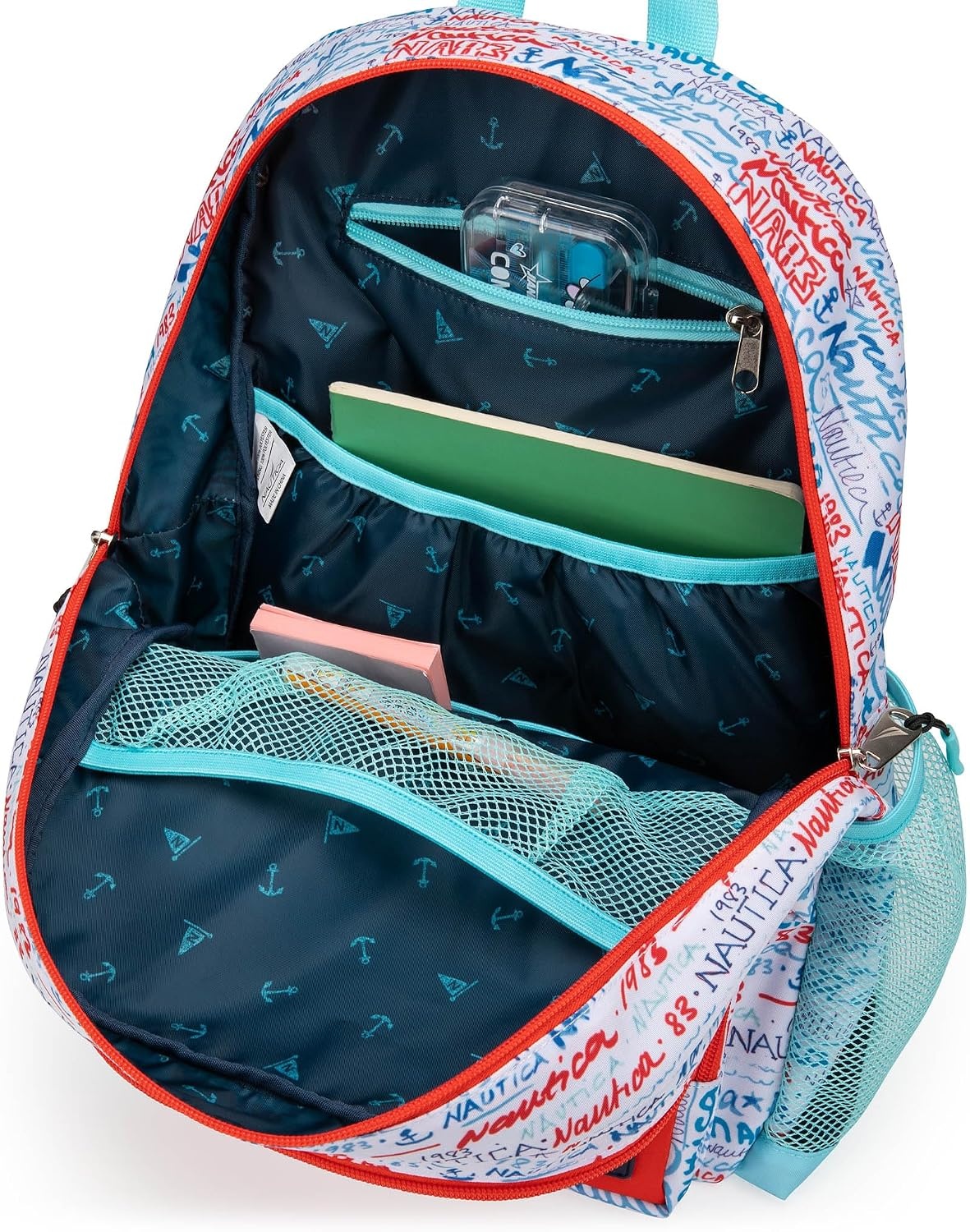 image:imageNautica Kids Backpack for School Kindergarten Elementary Kids Backpack 16 Tall Mermaid TailGraffiti