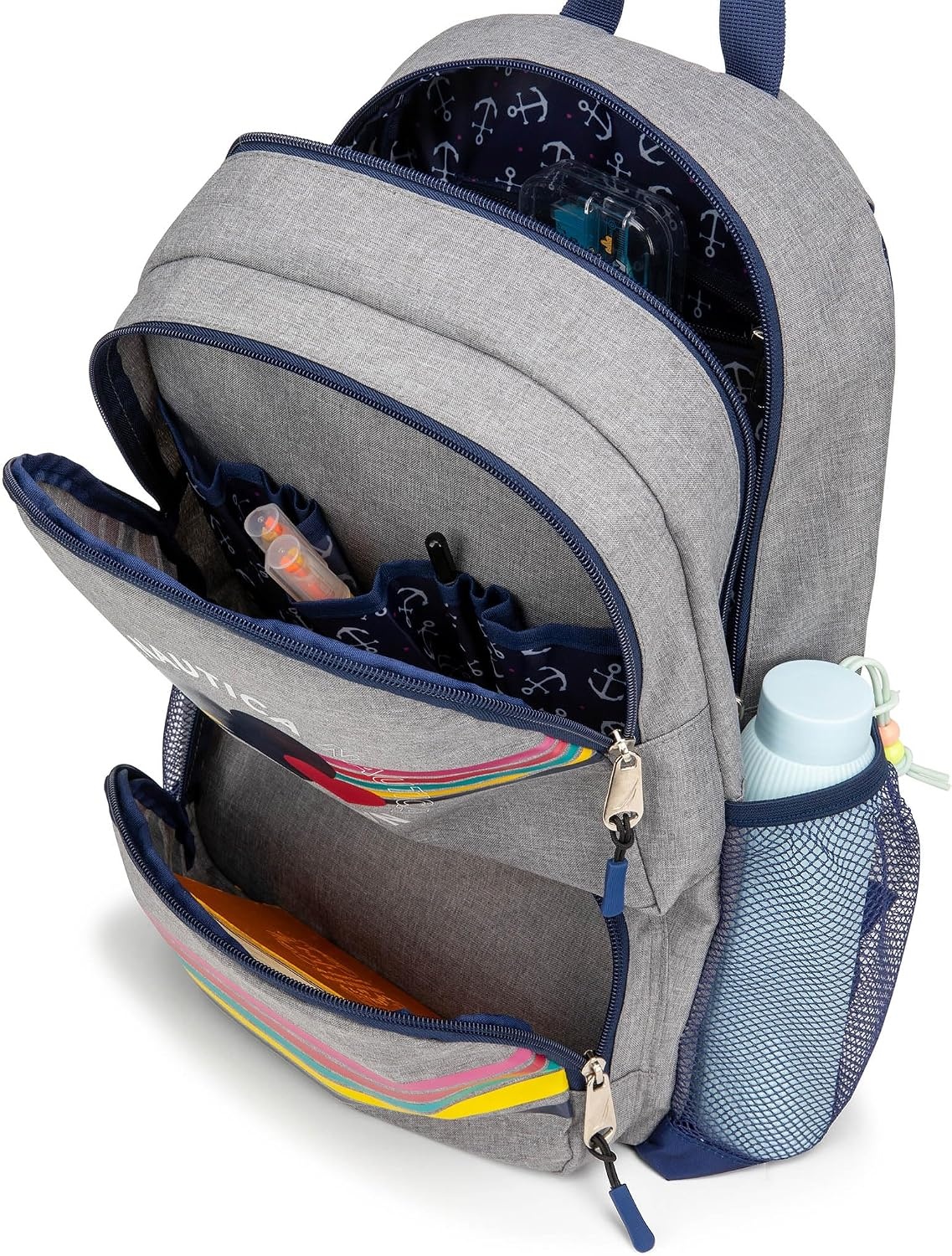 image:imageNautica Kids Backpack for School Kindergarten Elementary Kids Backpack 16 Tall Mermaid TailHearts