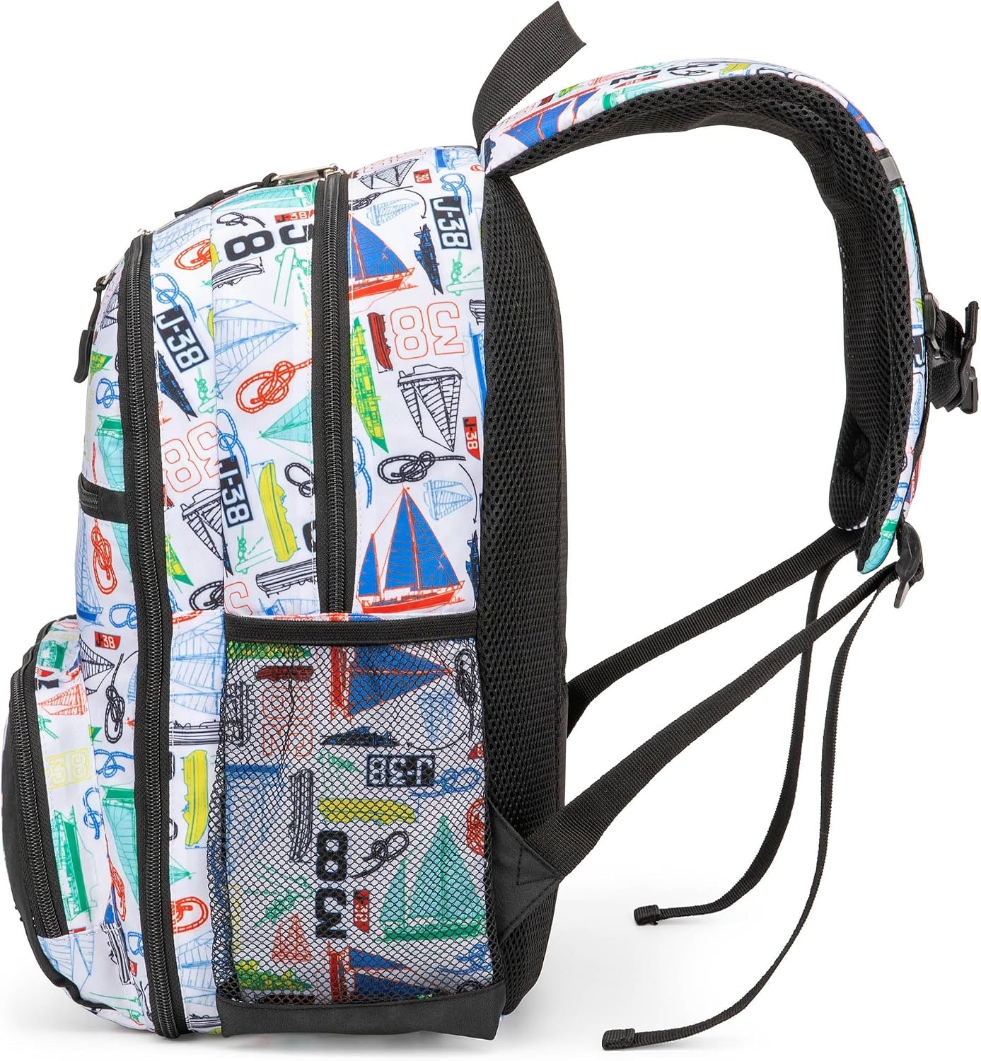 image:imageNautica Kids Backpack for School Kindergarten Elementary Kids Backpack 16 Tall Mermaid TailSailboats