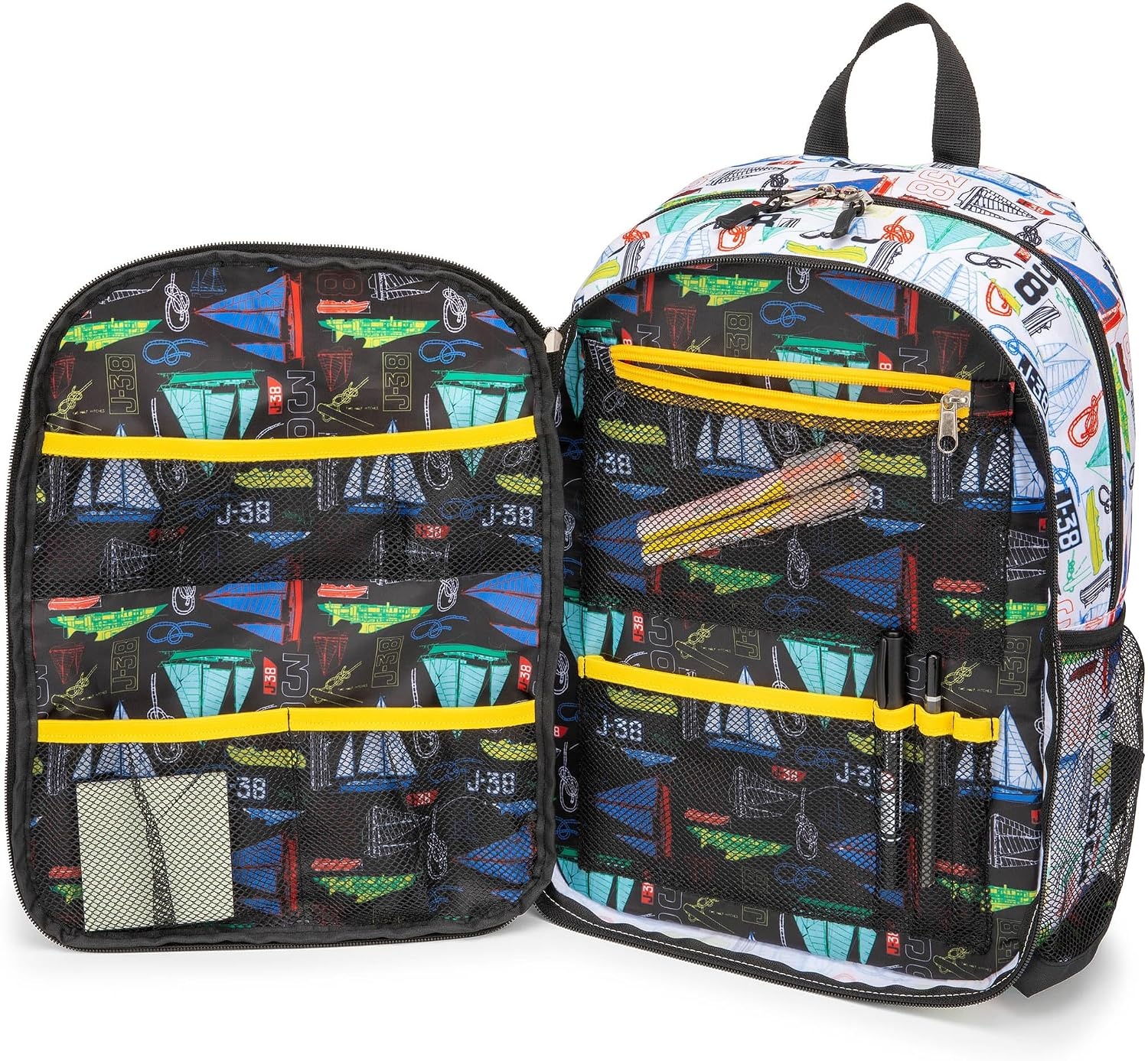 image:imageNautica Kids Backpack for School Kindergarten Elementary Kids Backpack 16 Tall Mermaid TailSailboats