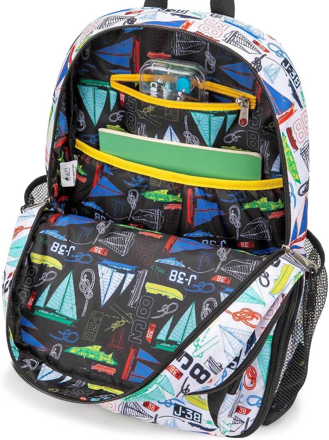 image:imageNautica Kids Backpack for School Kindergarten Elementary Kids Backpack 16 Tall Mermaid TailSailboats