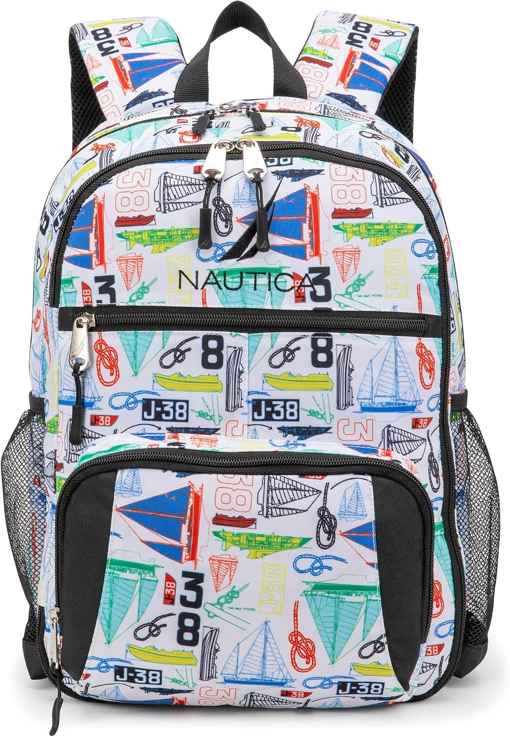 image:imageNautica Kids Backpack for School Kindergarten Elementary Kids Backpack 16 Tall Mermaid TailSailboats