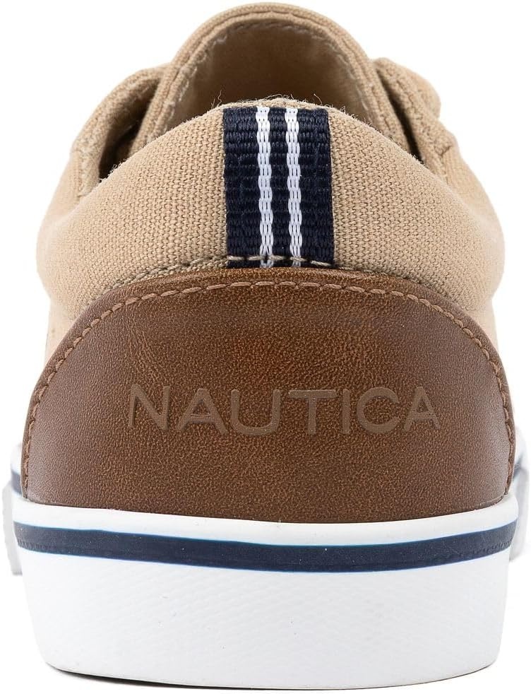 image:imageNautica Kids Boys LaceUp Fashion Sneakers LowTop Dress Shoes for Youth Big KidLittle KidBoat House Brown