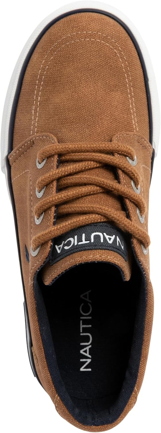 image:imageNautica Kids Boys LaceUp Fashion Sneakers LowTop Dress Shoes for Youth Big KidLittle KidCognac Berrian