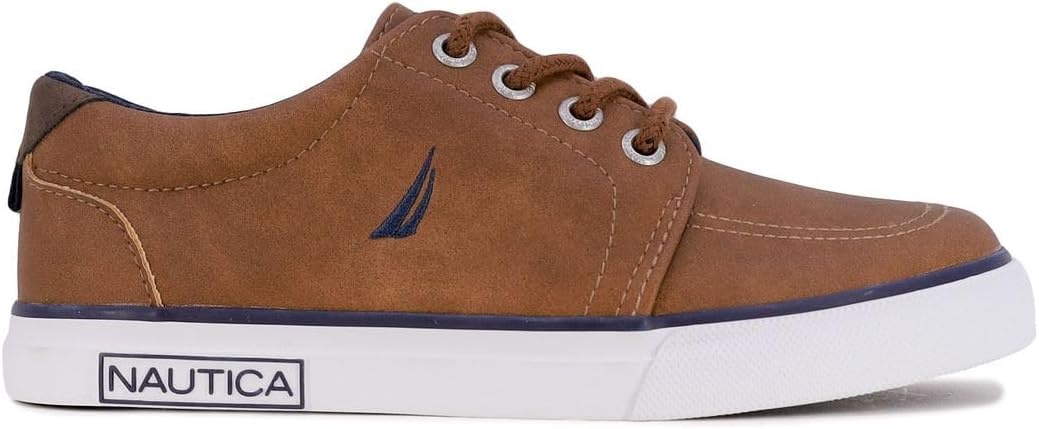 image:imageNautica Kids Boys LaceUp Fashion Sneakers LowTop Dress Shoes for Youth Big KidLittle KidTan Berrian