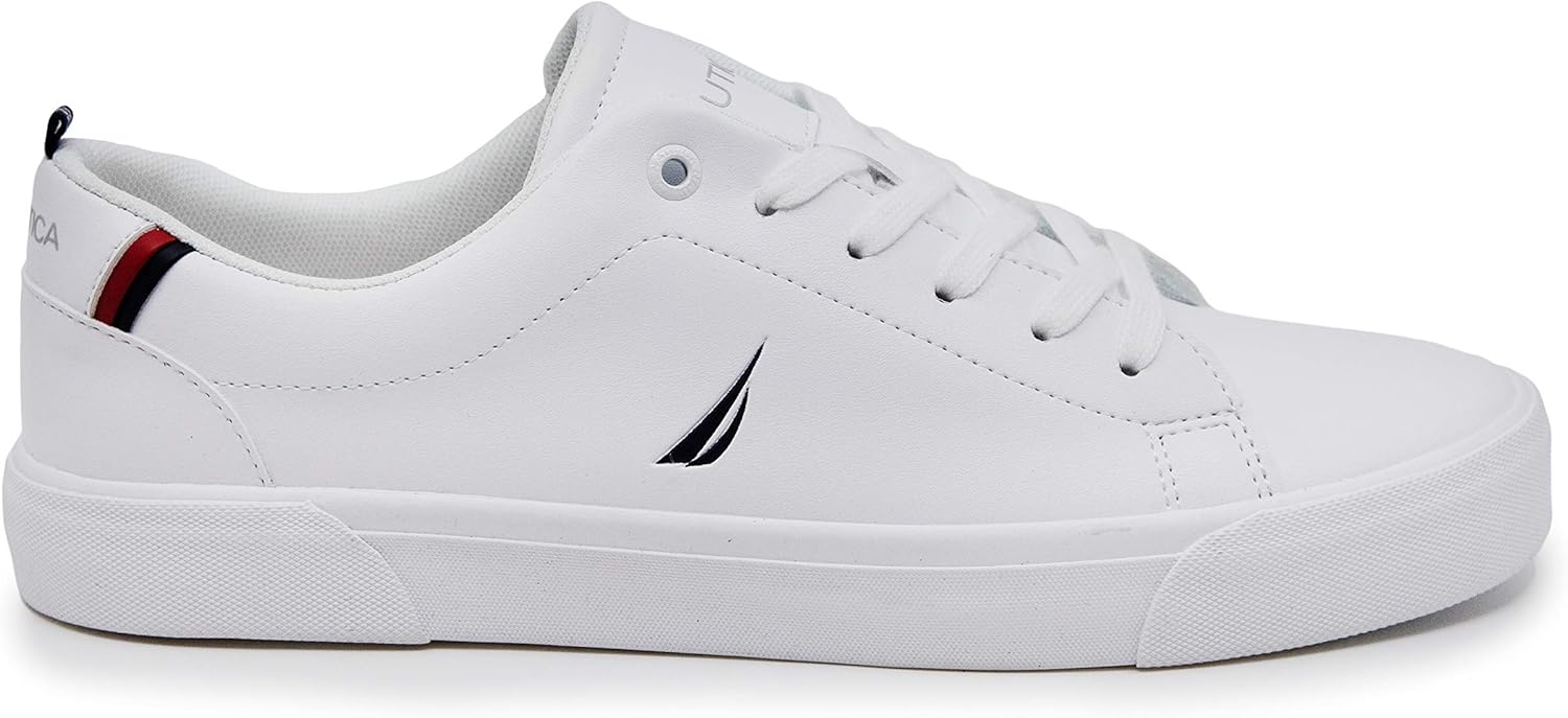 image:imageNautica Kids Boys LaceUp Fashion Sneakers LowTop Dress Shoes for Youth Big KidLittle KidWhite Graves
