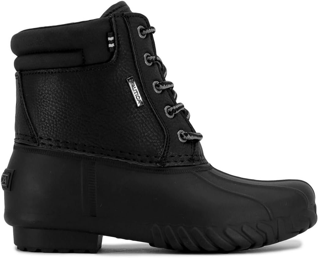 image:imageNautica Kids Boys amp Girls Duck Boots Kids Waterproof Rain Snow Boots Insulated Winter Boots ToddlerLittleBig KidBlackchanning