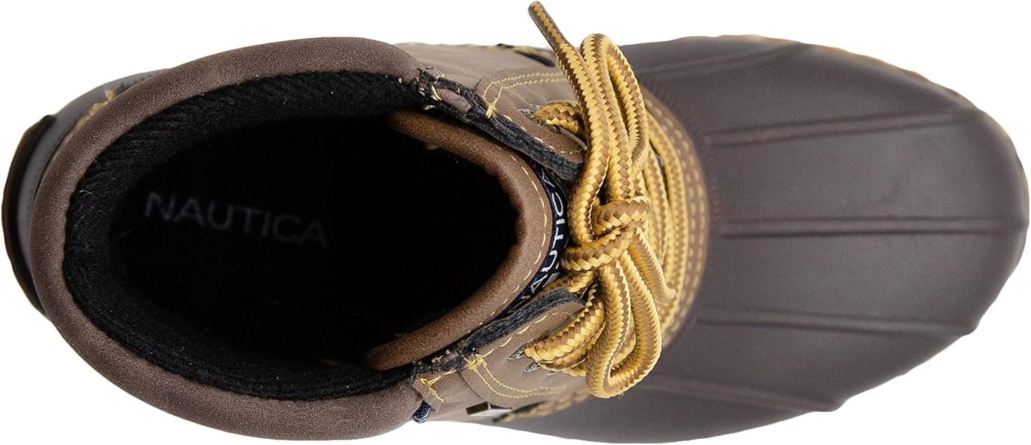 image:imageNautica Kids Boys amp Girls Duck Boots Kids Waterproof Rain Snow Boots Insulated Winter Boots ToddlerLittleBig KidBrownchanning