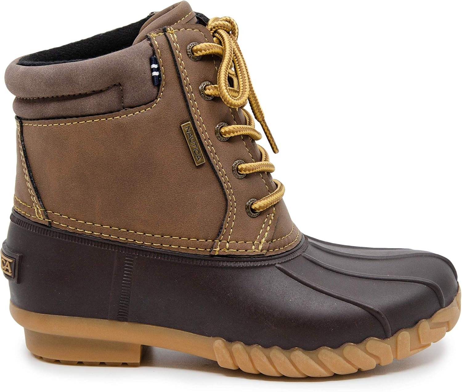 image:imageNautica Kids Boys amp Girls Duck Boots Kids Waterproof Rain Snow Boots Insulated Winter Boots ToddlerLittleBig KidBrownchanning
