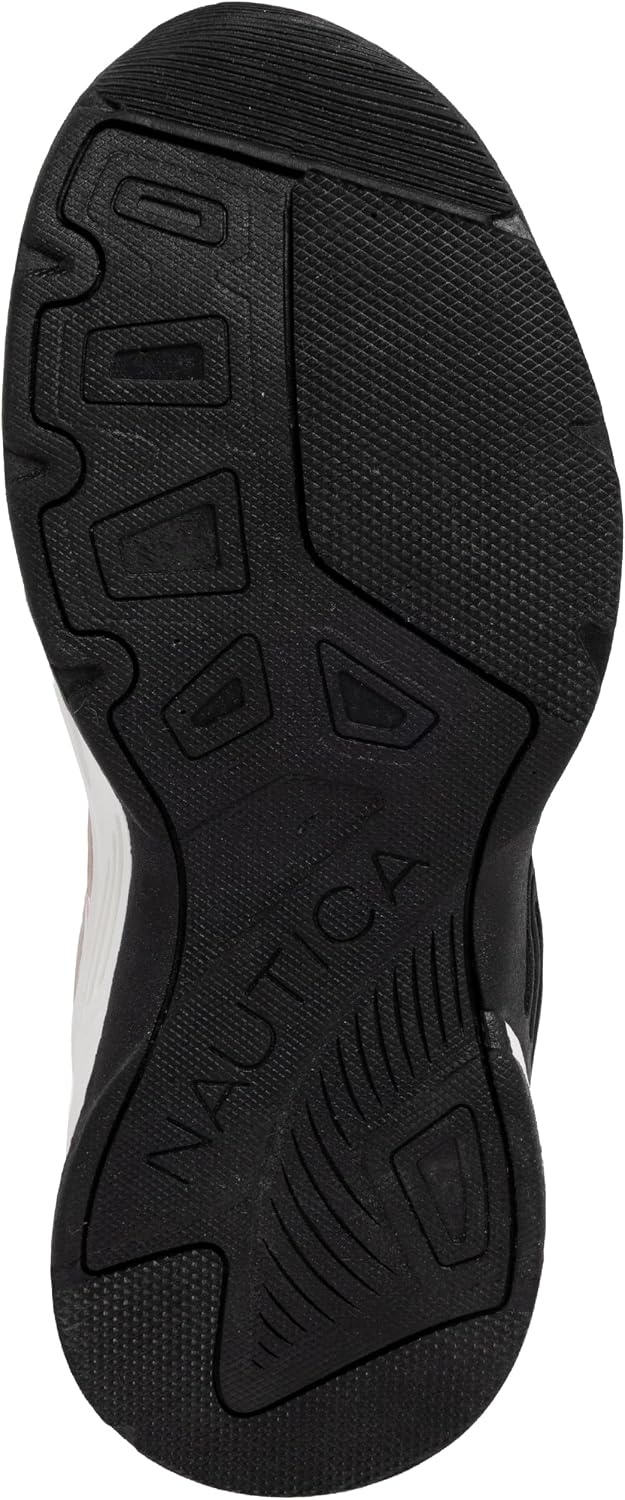 image:imageNautica Kids Boys amp Girls LaceUp Sneakers Athletic Shoes for Running amp Walking with Cushioned Insole and Comfortable Fit for Big and Little KidsWhite Black Pink