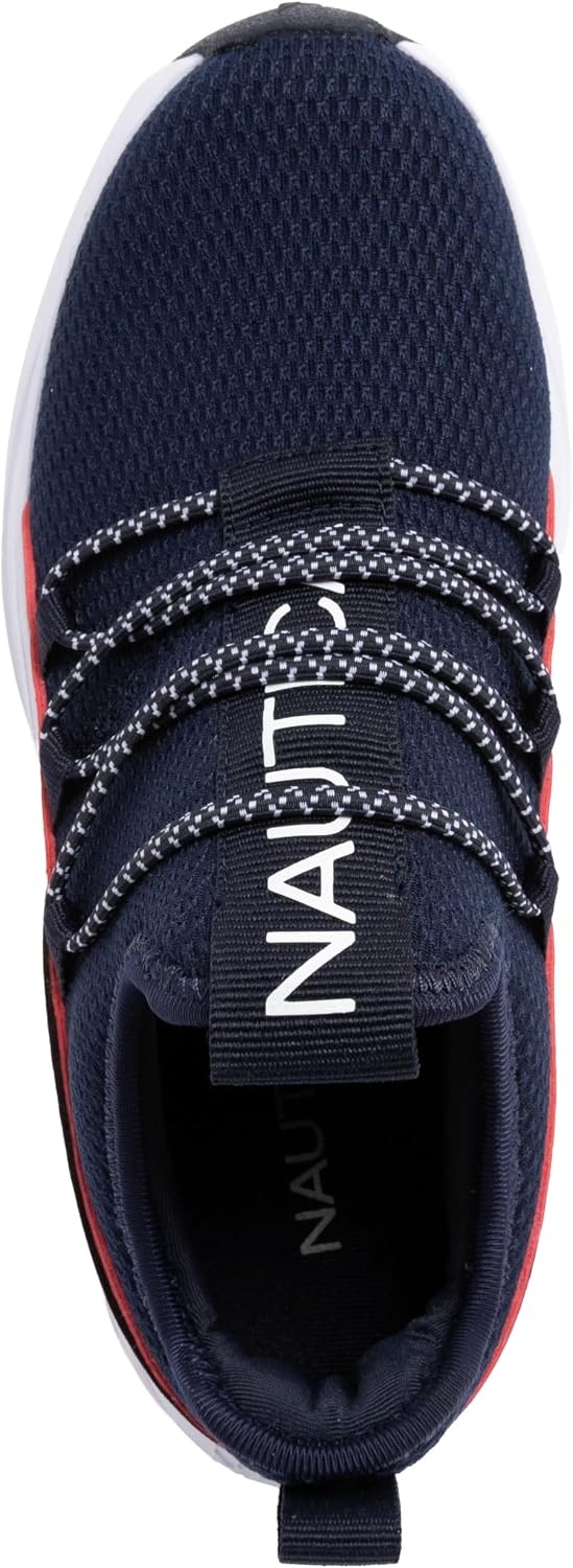 image:imageNautica Kids Boys and Girls Athletic SlipOn Sneakers Lightweight Bungee Running Shoes for Toddler Little Kid and Big KidAmericanaseabert