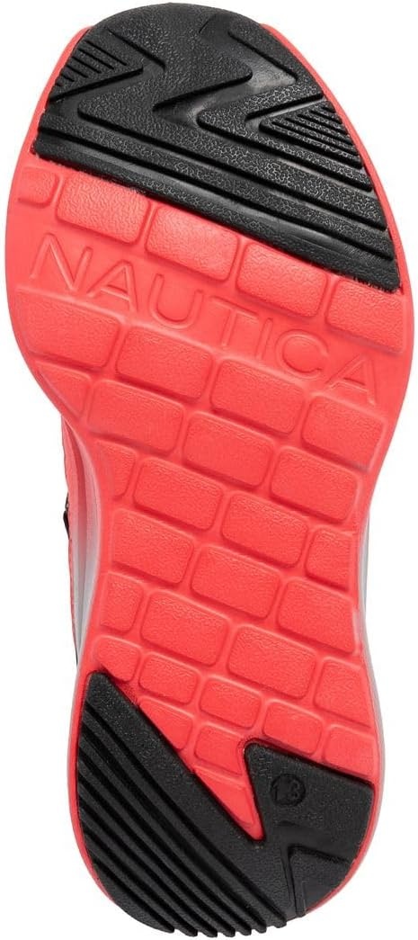 image:imageNautica Kids Boys and Girls Athletic SlipOn Sneakers Lightweight Bungee Running Shoes for Toddler Little Kid and Big KidBlack Pinkseabert