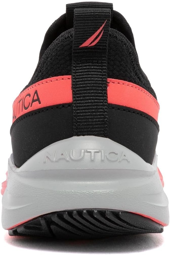 image:imageNautica Kids Boys and Girls Athletic SlipOn Sneakers Lightweight Bungee Running Shoes for Toddler Little Kid and Big KidBlack Pinkseabert