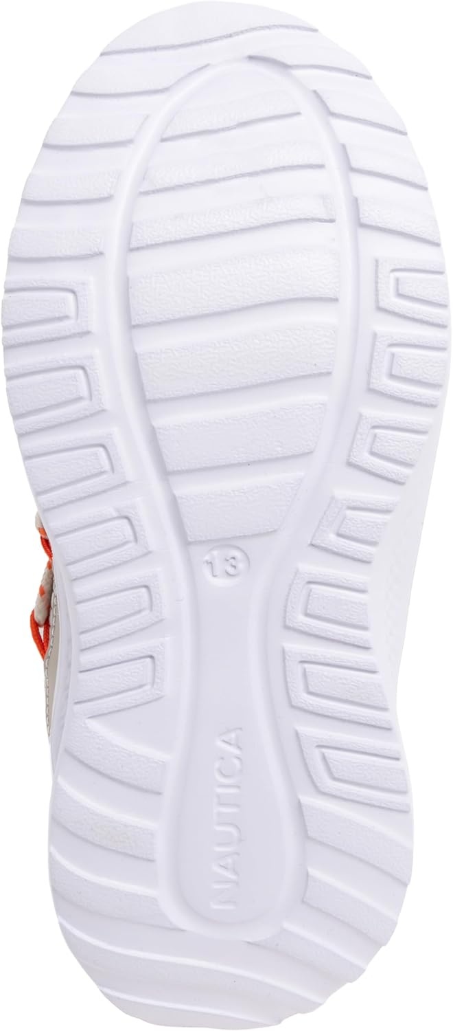 image:imageNautica Kids Boys and Girls Athletic SlipOn Sneakers Lightweight Bungee Running Shoes for Toddler Little Kid and Big KidBone Orangestellan