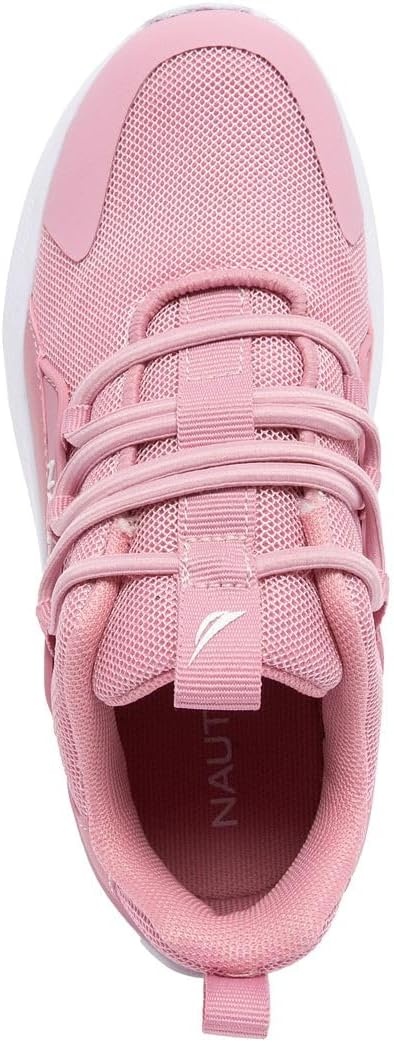 image:imageNautica Kids Boys and Girls Athletic SlipOn Sneakers Lightweight Bungee Running Shoes for Toddler Little Kid and Big KidMauve Metallic