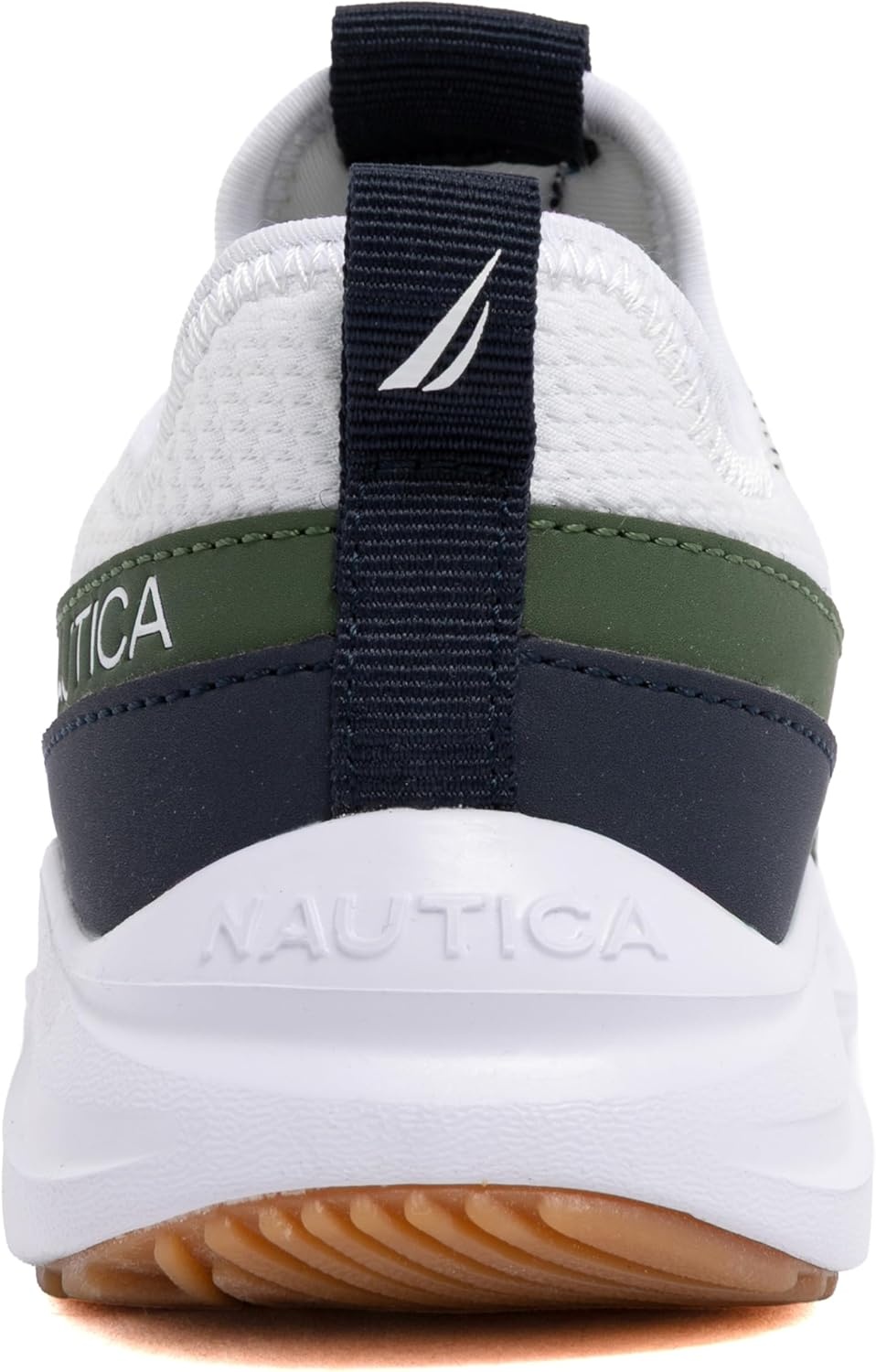 image:imageNautica Kids Boys and Girls Athletic SlipOn Sneakers Lightweight Bungee Running Shoes for Toddler Little Kid and Big KidNavy Greenseabert