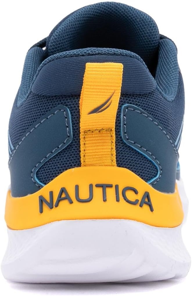 image:imageNautica Kids Boys and Girls Athletic SlipOn Sneakers Lightweight Bungee Running Shoes for Toddler Little Kid and Big KidNavy Orangestellan