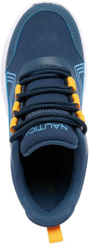 image:imageNautica Kids Boys and Girls Athletic SlipOn Sneakers Lightweight Bungee Running Shoes for Toddler Little Kid and Big KidNavy Orangestellan