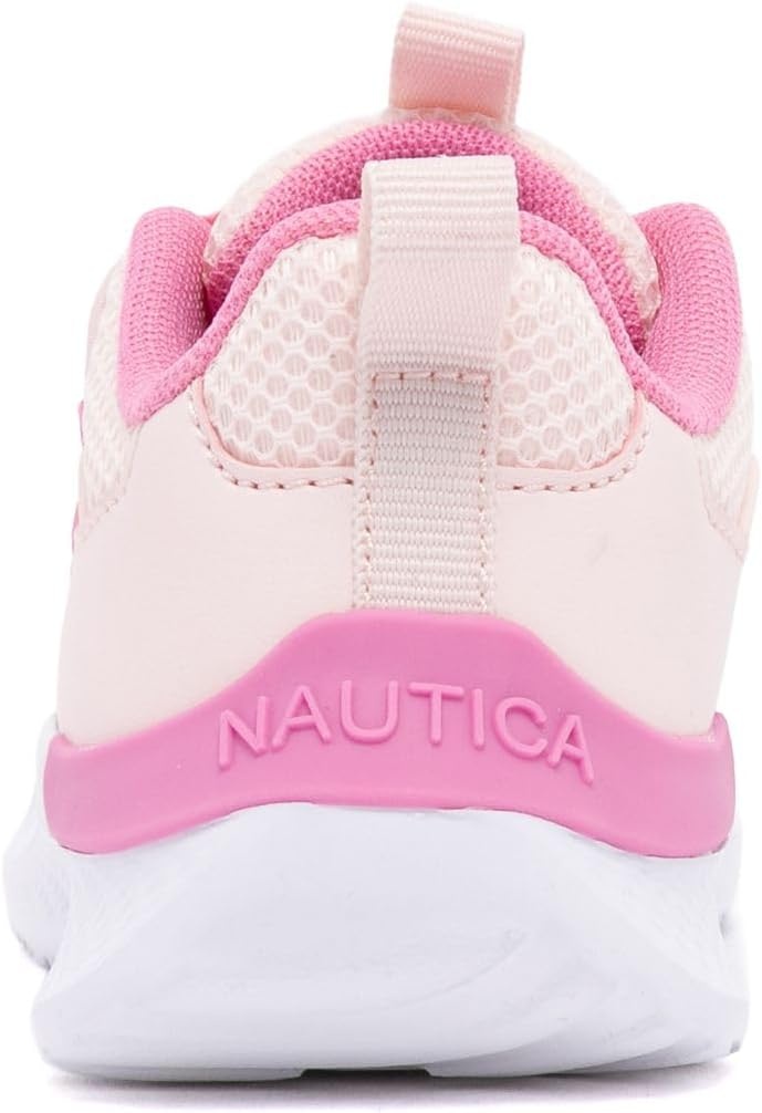 image:imageNautica Kids Boys and Girls Athletic SlipOn Sneakers Lightweight Bungee Running Shoes for Toddler Little Kid and Big KidPink Pink