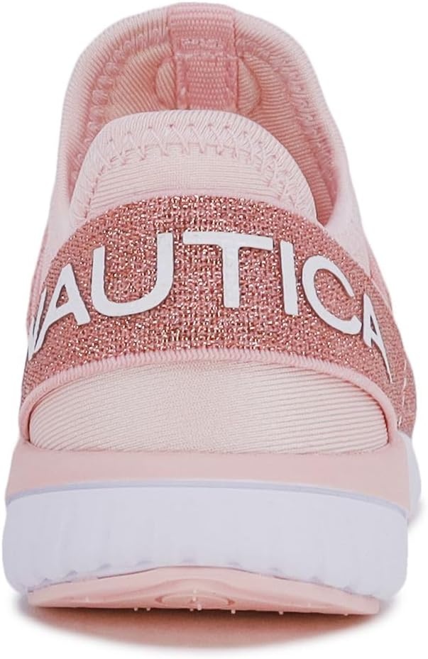 image:imageNautica Kids Boys and Girls Athletic SlipOn Sneakers Lightweight Bungee Running Shoes for Toddler Little Kid and Big KidRose Gold
