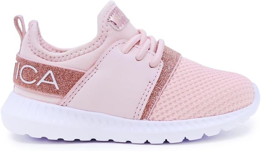 image:imageNautica Kids Boys and Girls Athletic SlipOn Sneakers Lightweight Bungee Running Shoes for Toddler Little Kid and Big KidRose Gold Kappil
