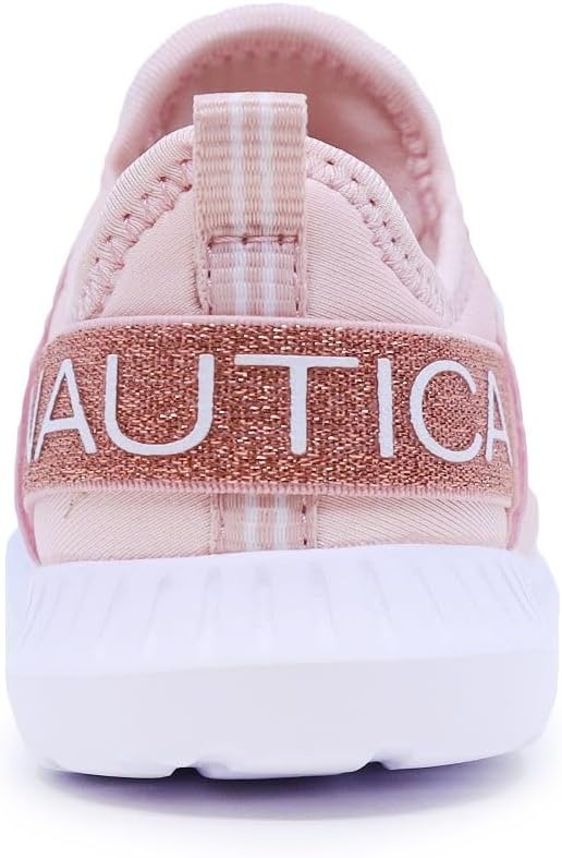 image:imageNautica Kids Boys and Girls Athletic SlipOn Sneakers Lightweight Bungee Running Shoes for Toddler Little Kid and Big KidRose Gold Kappil